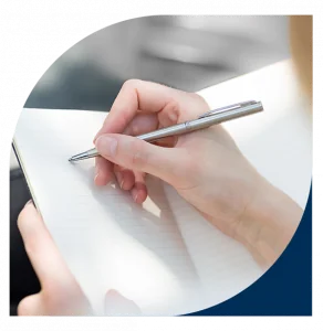 Notetaking at industry show