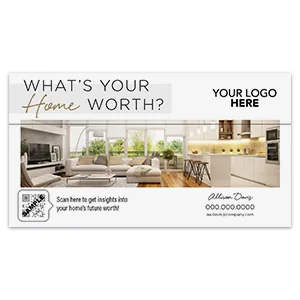 RE Home Valuation Worth postcards